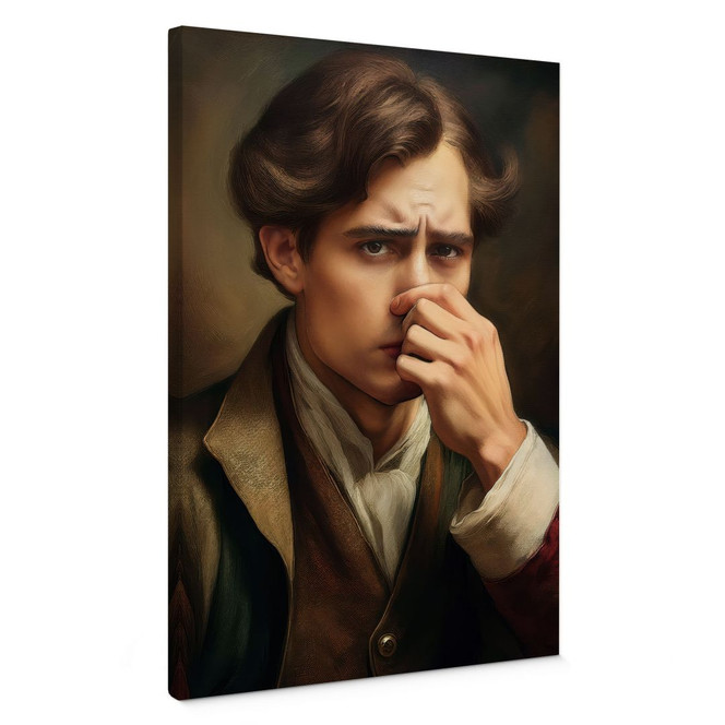 Leinwandbild Lustiges Toilettenmotiv im Retro-Look