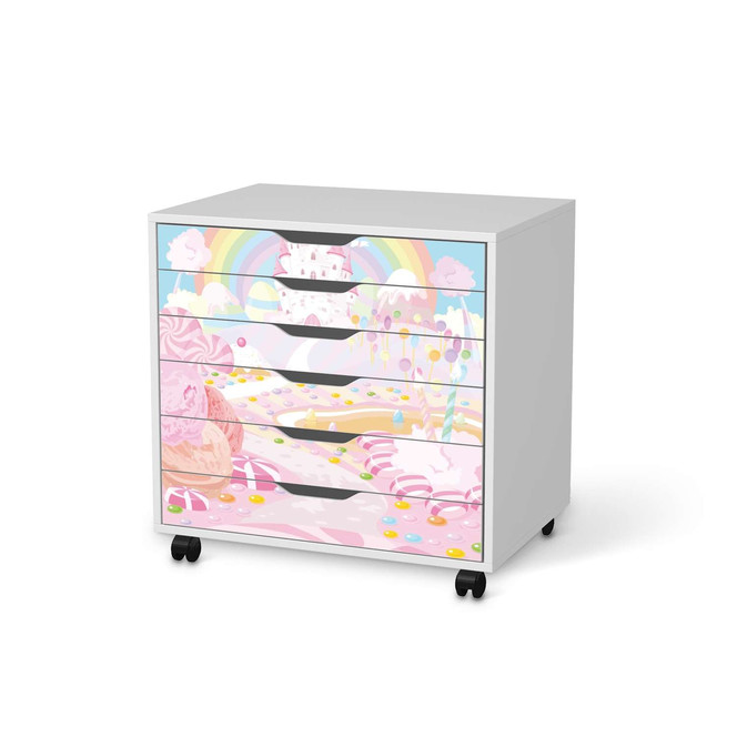 Möbelfolie IKEA Alex Rollcontainer 6 Schubladen - Candyland- Bild 1