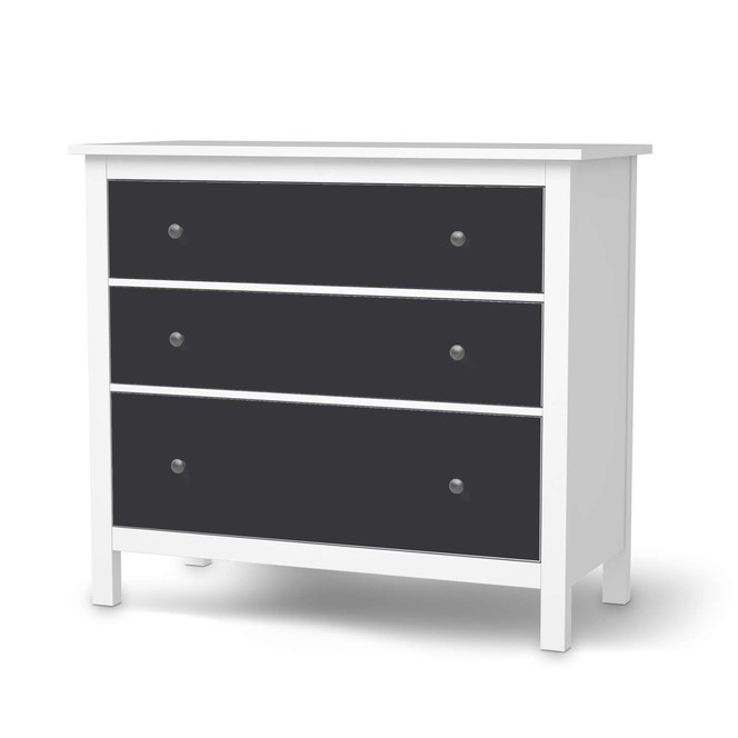 Möbelfolie IKEA Hemnes Kommode 3 Schubladen - Grau Dark- Bild 1