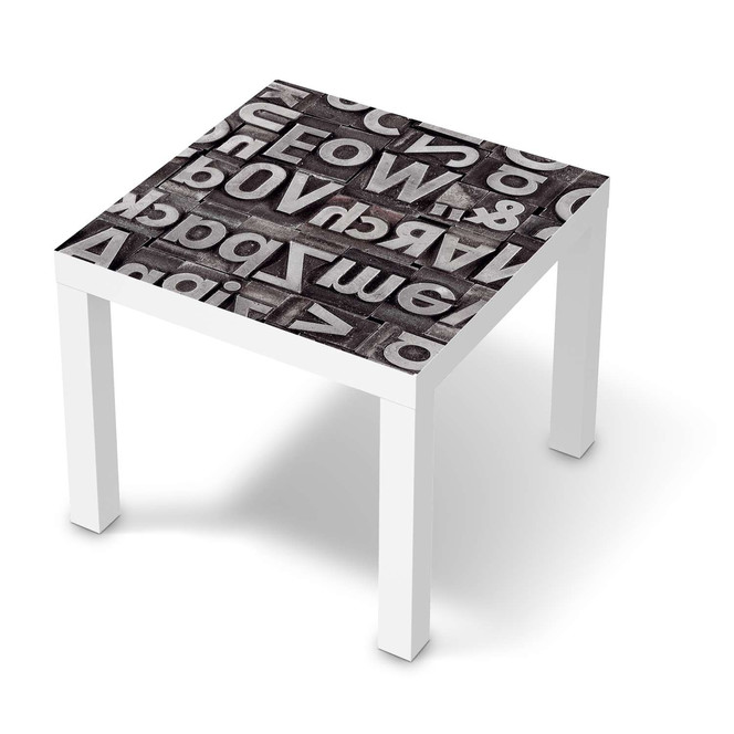 Möbelfolie IKEA Lack Tisch 55x55cm - Alphabet- Bild 1