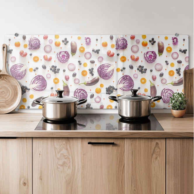 Spritzschutz - Frisches Gemüse 02 - Panorama