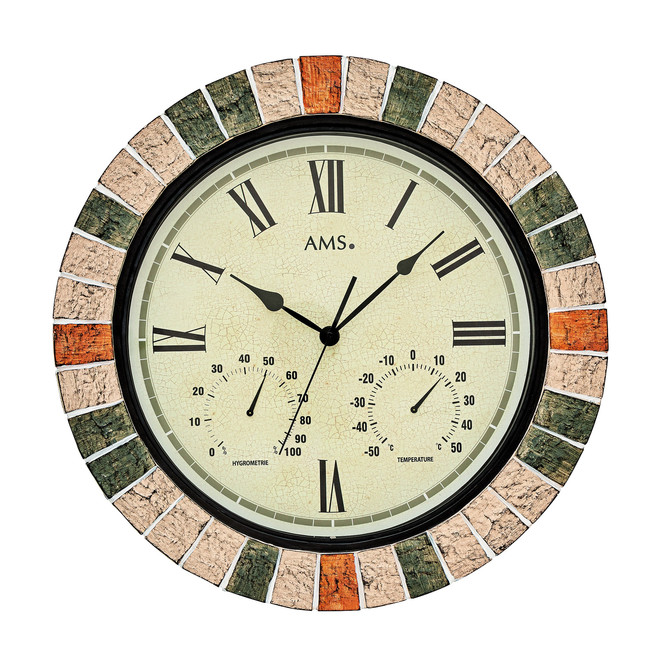 Wanduhr Aussenuhr Wetterfestes Kunstharzgehäuse