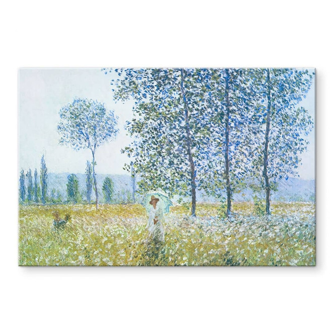Acrylglasbild Monet - Felder im Frühling