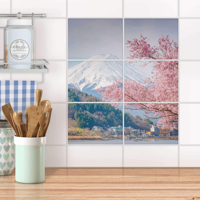 Fliesenfolie quer - Mount Fuji