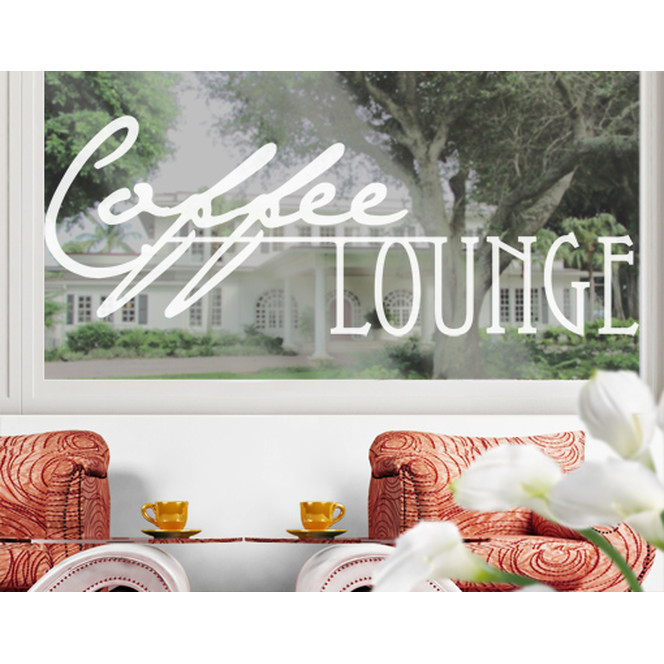 Folienfarbe in Wohnansicht: Frosted - Glasdekor Coffee Lounge