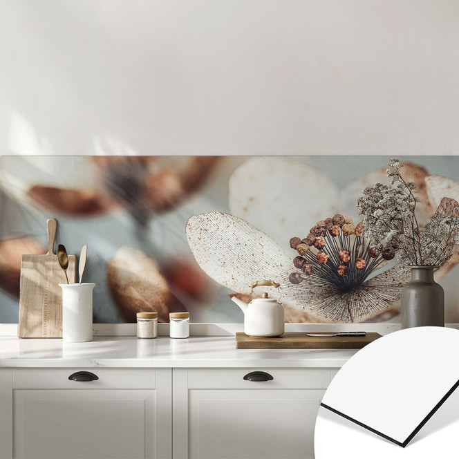 Küchenrückwand Boho Trockenblume Makro - Treechild
