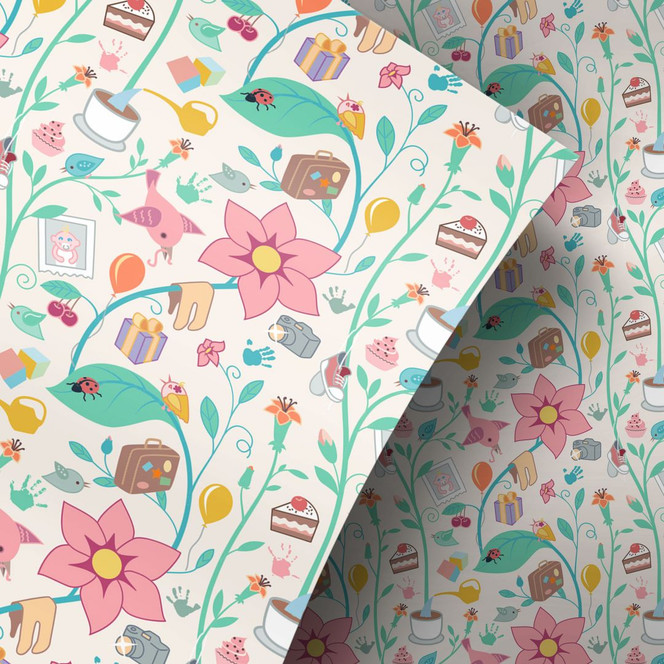 Möbelfolie, Dekofolie - abwischbar - Kunterbunt