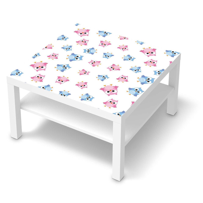 Möbelfolie IKEA Lack Tisch 78x78cm - Eulenparty- Bild 1