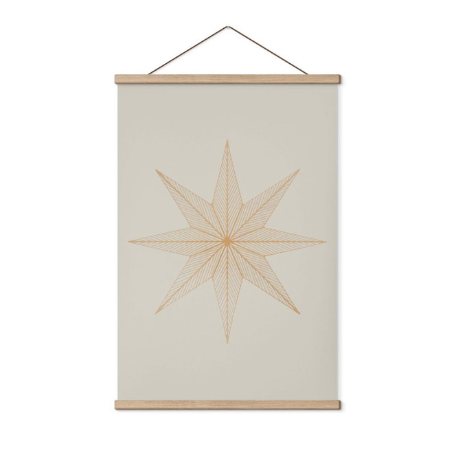Stoffbild Geometrischer Goldstern - Magnusson