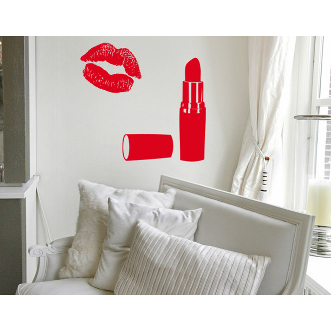 Wandtattoo Lipstik