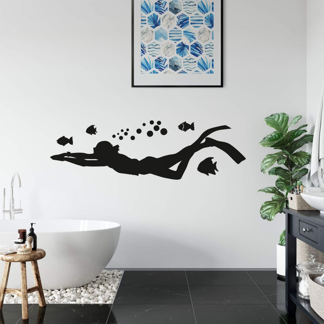 Wandtattoo Taucherin