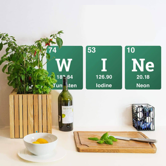Wandtattoo Wine - Elemente des Periodensystems