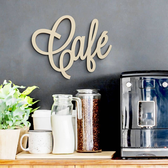 Holzbuchstaben Café - Pappel