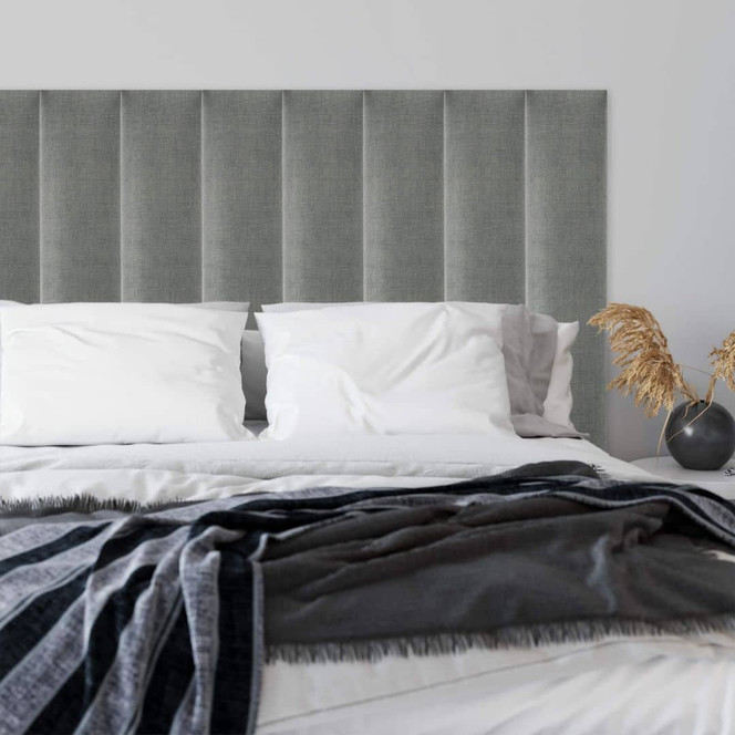 Polsterpaneel Mollis grau 90x15cm - Bild 1