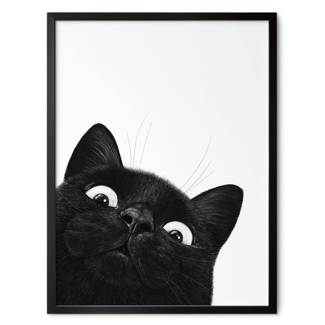 Poster Lustige schwarze Katze - Korenkova