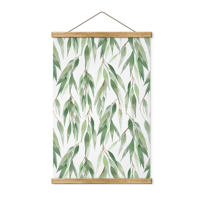 Stoffbild Zweige mit grünen Blättern - UN Designs