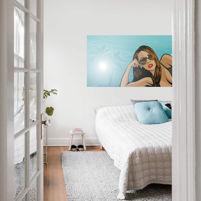 Wandsticker Beach Girl 1