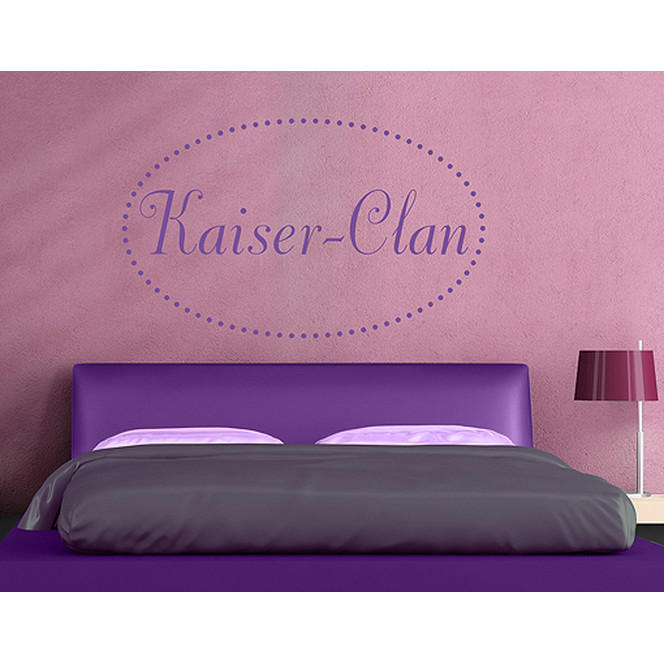 So kann es wirken: Das Motiv  - Wandtattoo Wunschtext Perlenglanz