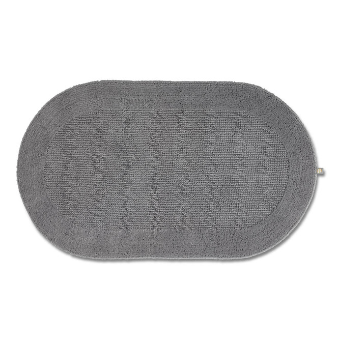 Exquisit Badteppich Oval Wunschmass in Kiesel 85