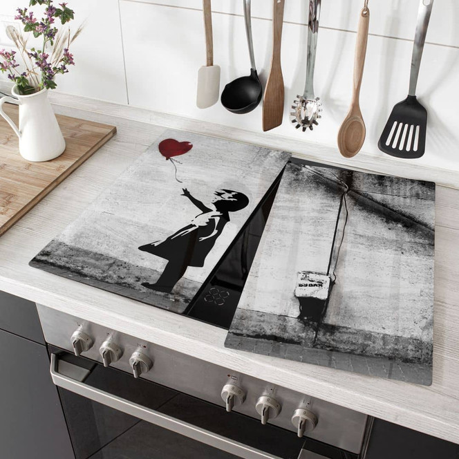 Herdabdeckplatte Banksy - Girl with balloon