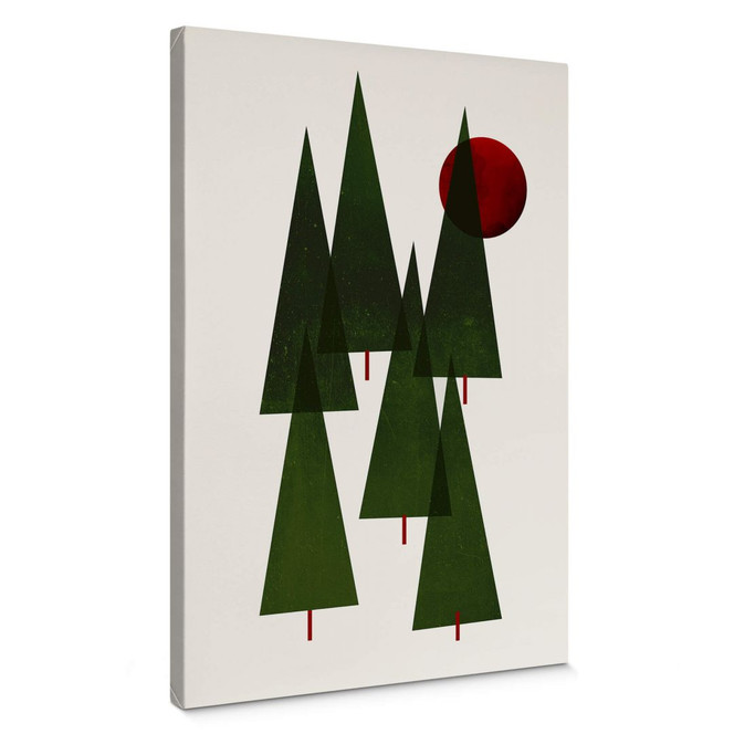 Leinwandbild Kubistika - Kleiner Tannenwald