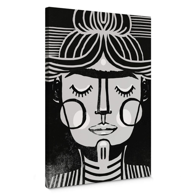 Leinwandbild Träumende Frida Illustration - Treechild