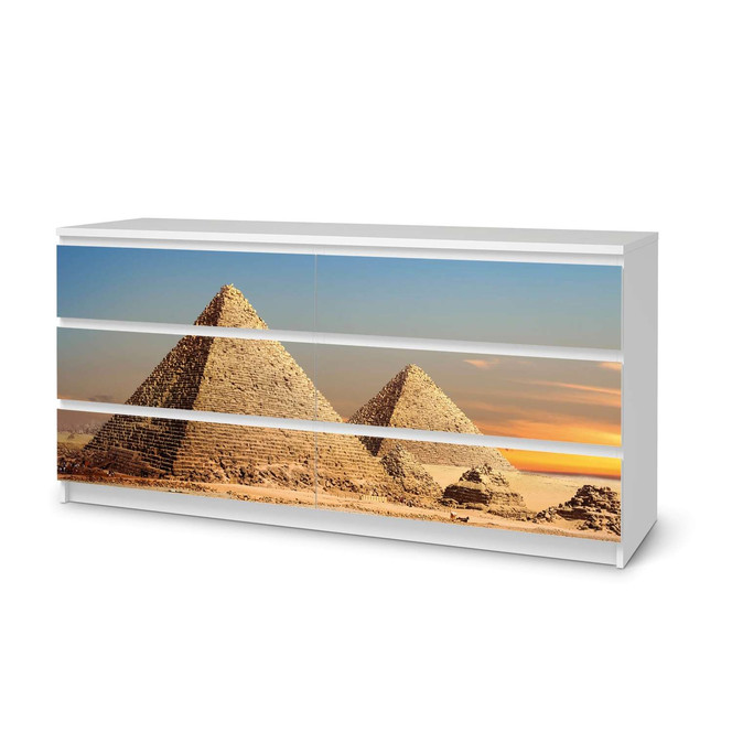 Möbelfolie IKEA Malm Kommode 6 Schubladen (breit) - Pyramids- Bild 1