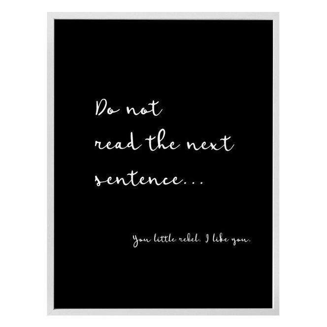 Poster Do not read the next sentence
