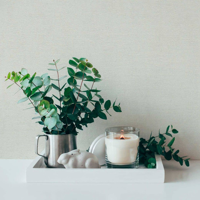 Tapete Weiss einfarbig - Uni Vliestapete für Wohnzimmer, Schlafzimmer