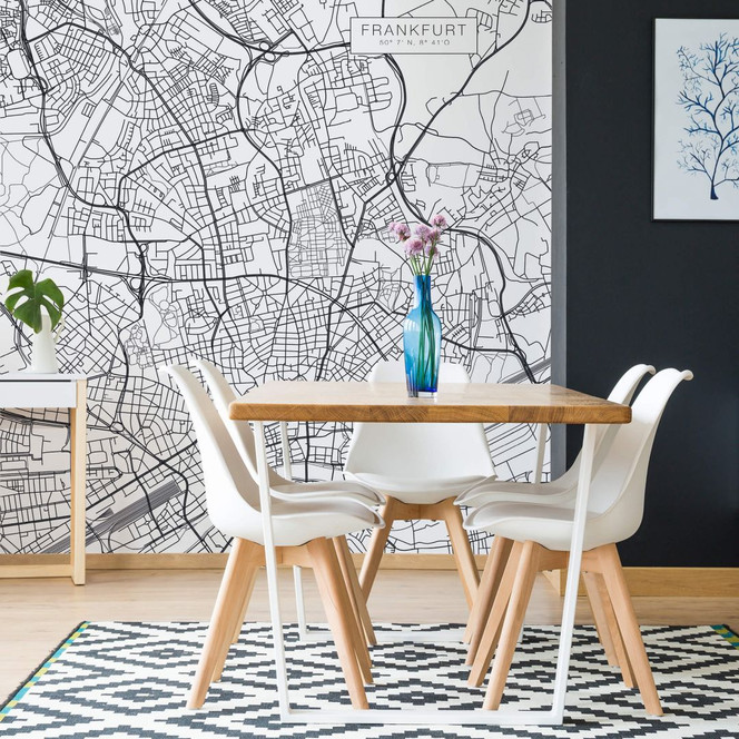 Fototapete Stadtplan Frankfurt