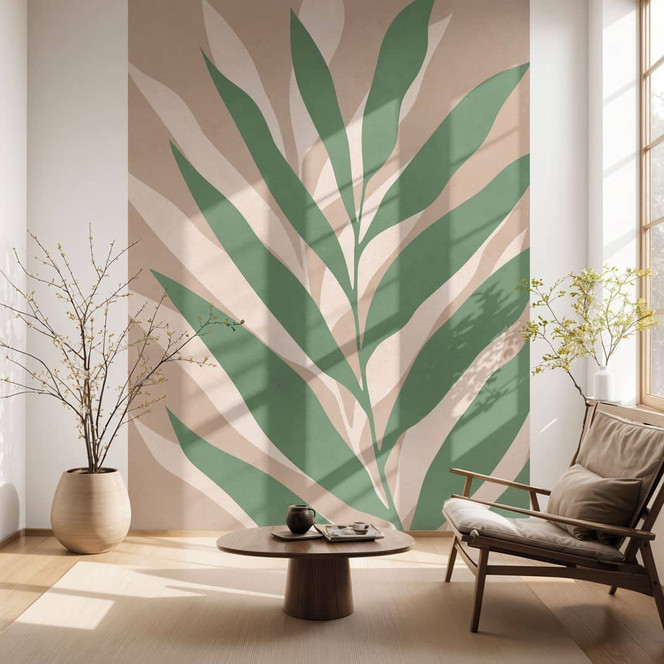 Fototapete Tropische Zweige im sanften Farbspiel - Costa