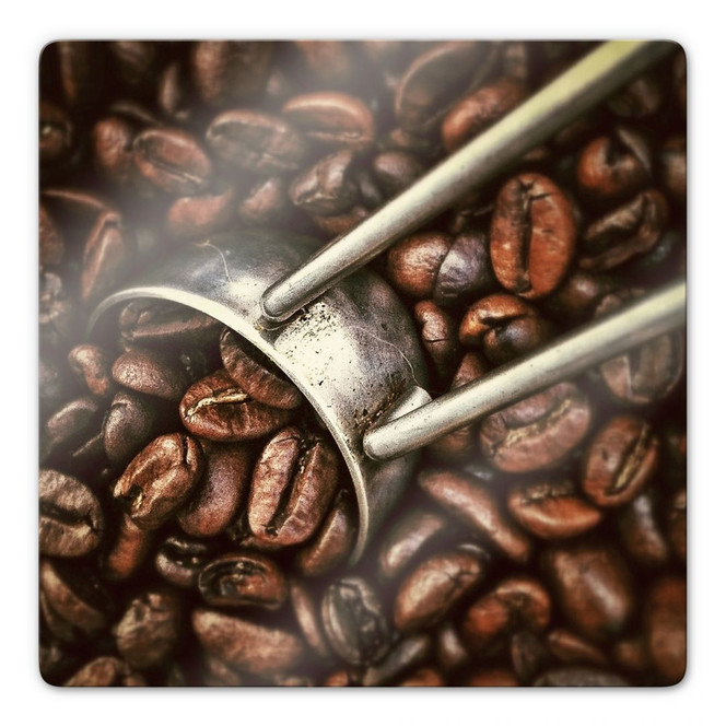 Glasbild Kaffeerösterei