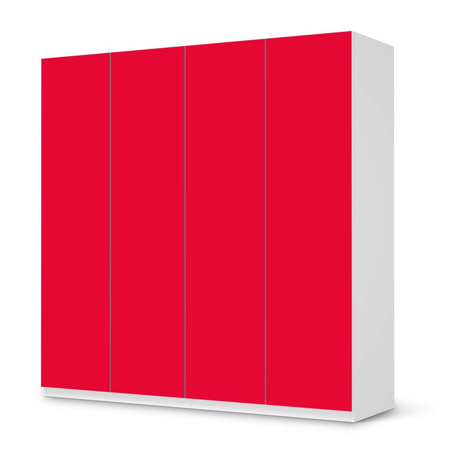 Klebefolie IKEA Pax Schrank 201cm Höhe - 4 Türen - Rot Light- Bild 1