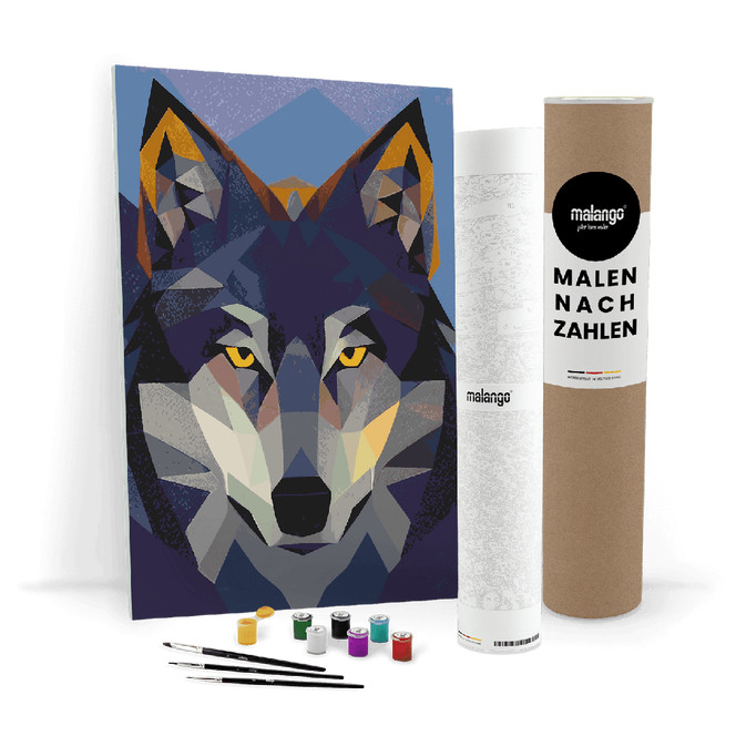 Malen nach Zahlen Leinwandbild - Wolf Wodan