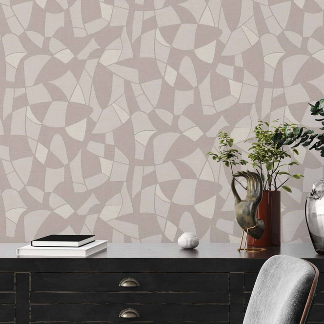 Moderne Vliestapete 3d Design Tapete Grau - Wohnzimmer Mustertapete