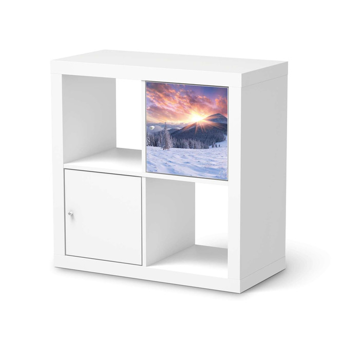 Möbelfolie IKEA Kallax Regal 1 Türe - Zauberhafte Winterlandschaft- Bild 1