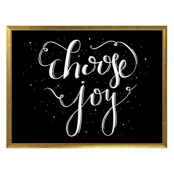 Poster Choose Joy - schwarz negativ