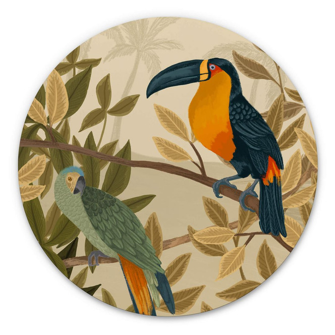 Wandbild Rund - Goed Blauw - Paradies - Alu-Dibond