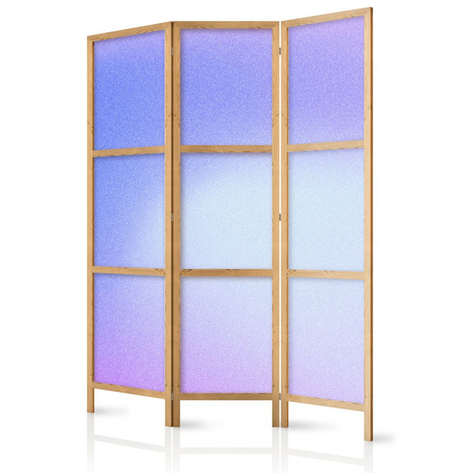 Japanischer Paravent, Raumteiler freistehend, Trennwand - Heather Mist: Various Shades of Violet