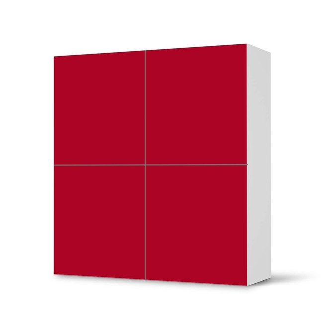 Klebefolie IKEA Besta Schrank 4 Türen - Rot Dark- Bild 1