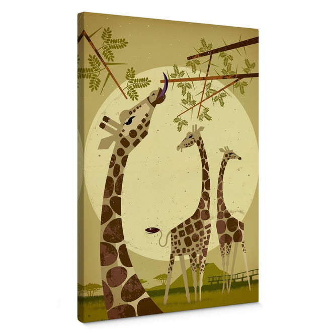 Leinwandbild Braun - Giraffes