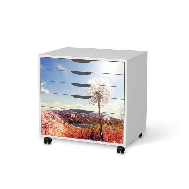 Möbelfolie IKEA Alex Rollcontainer 6 Schubladen - Dandelion- Bild 1