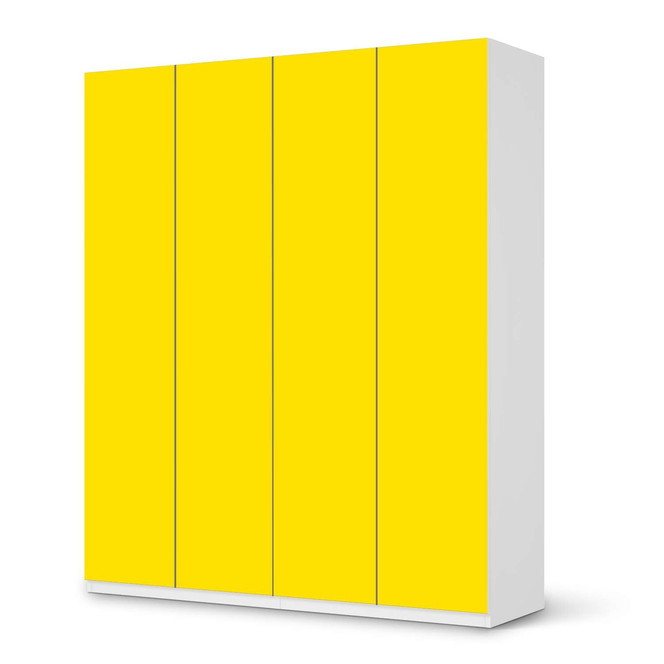Möbelfolie IKEA Pax Schrank 236cm Höhe - 4 Türen - Gelb Dark- Bild 1