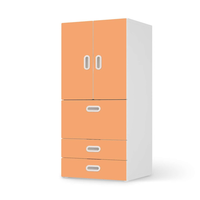 Möbelfolie IKEA Stuva / Fritids - 3 Schubladen und 2 kleinen Türen - Orange Light- Bild 1