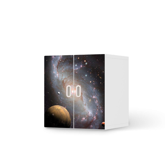 Möbelfolie IKEA Stuva / Fritids Schrank - 2 kleine Türen - Milky Way- Bild 1