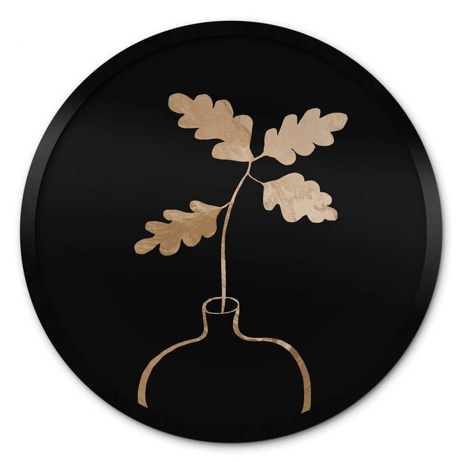 Poster 1X Studio - Goldene Eichenblätter in einer Vase