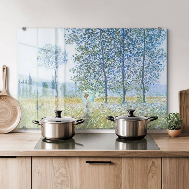 Spritzschutz Monet - Felder im Frühling