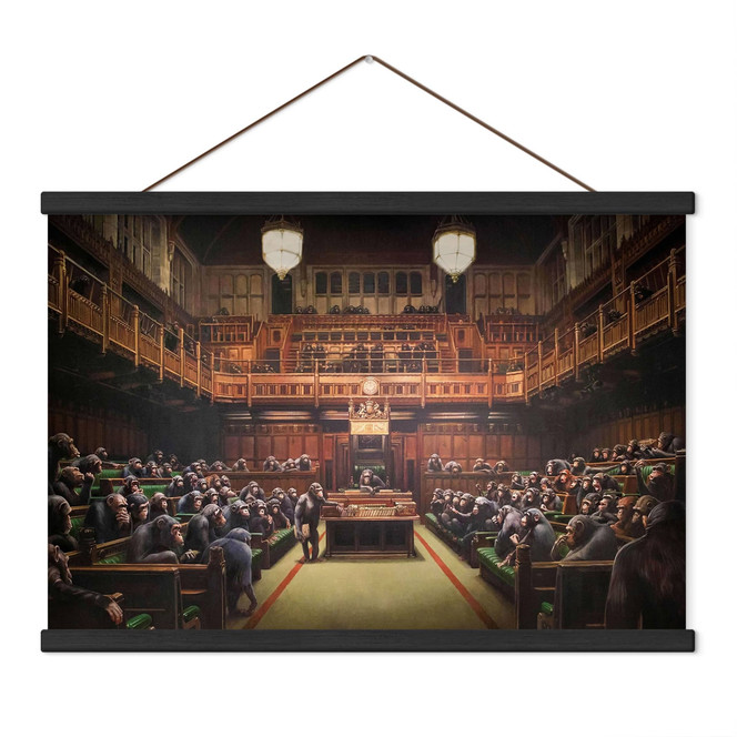 Stoffbild Devolved Parliament - Banksy