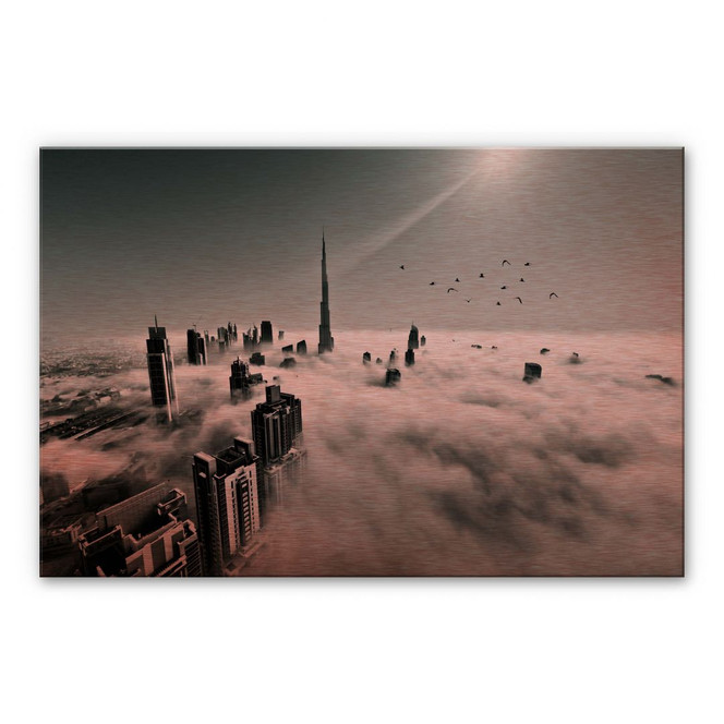 Alu-Dibond Bild mit Kupfereffekt Naufal - Wolkenstadt