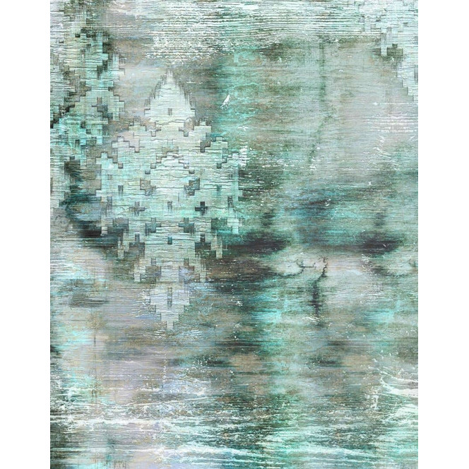 Fototapete Bildtapete Abstrakte Textur mit Ornament Muster in Blau Grau 2.7 x 2.12 m